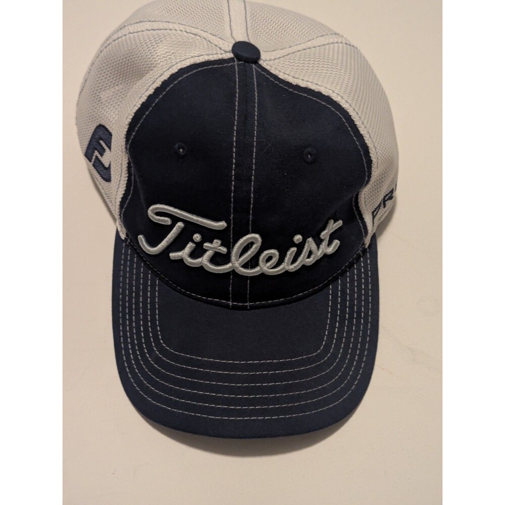 Titleist tour Golf Trucker Hat Navy & White Mesh Snapback Adjustable Cap FJ